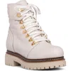 Beautiisoles Ronnie Lace-up Lug Sole Boot In Off-white