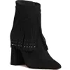 Beautiisoles Tal Fringe Bootie In Black