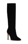 Beautiisoles Yara Pointed Toe Knee High Boot In Black