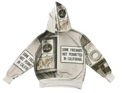Pre-owned Beauty Beast 2000s Gyda Full Print Fleece Hoodie In White