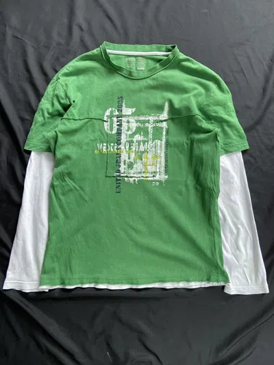 Pre-owned Beauty Beast X If Six Was Nine Double Layer United Jeans Company 2005 Long Sleeve In Green
