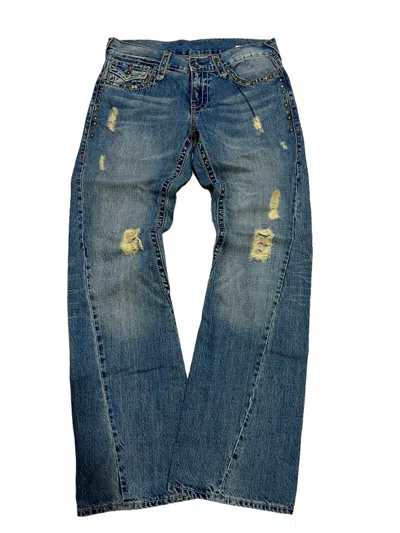 Pre-owned Beauty Beast X If Six Was Nine Semantic Design Mud Wash Flared Jeans Studs Denim Western (size 32)