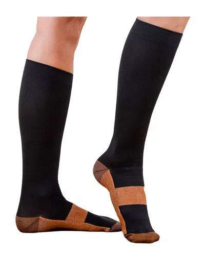 Beautyko Copper Set Of Two Infused Socks In Multi