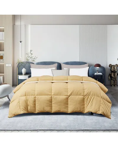Beautyrest All-season Feather & Down Comforter In Yellow