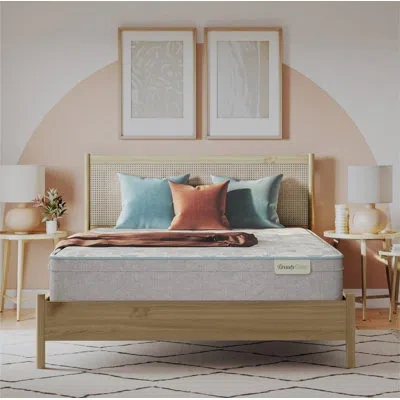 Beautyrest Beautysleep Slumberscape 12.25" Medium Euro Top Mattress Set With Low Profile 6" Foundation