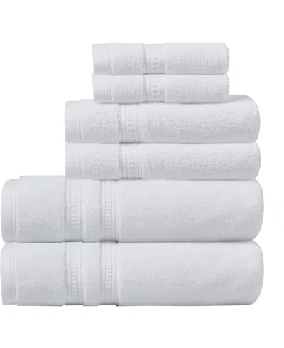 Beautyrest Plume Feather Touch Silvadur Cotton 6pc. Towel Set Bedding In White