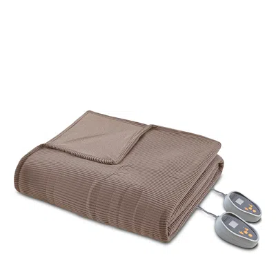Beautyrest Electric Microfleece Heated Blanket, Full In Brown