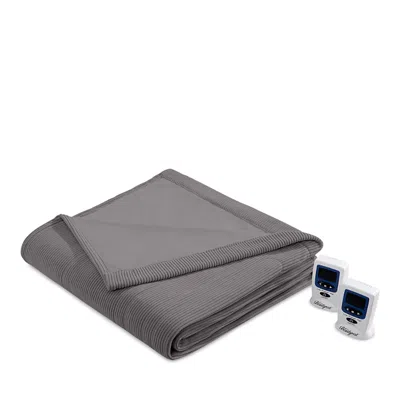 Beautyrest Electric Microfleece Heated Blanket, King In Gray