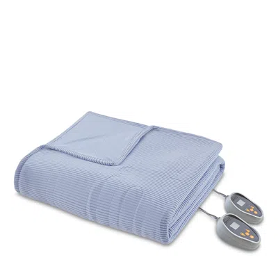 Beautyrest Electric Microfleece Heated Blanket, Twin In Blue