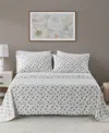 Beautyrest Extra Deep Pocket Cotton Flannel 4-pc. Sheet Set, California King In Black Snowflakes