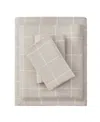 Beautyrest Extra Deep Pocket Cotton Flannel 4-pc. Sheet Set, Queen In Beige Windowpane
