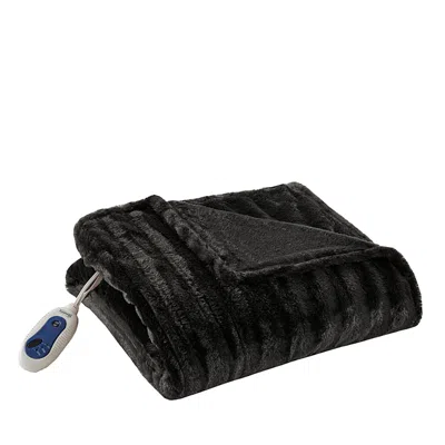BEAUTYREST HEATED DUKE FAUX FUR HEATED THROW, 50 X 70