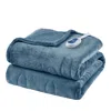 Beautyrest Heated Microlight To Berber Throw, 60 X 70 In Sapphire