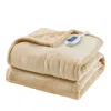 Beautyrest Heated Microlight To Berber Throw, 60 X 70 In Vanilla