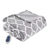 Beautyrest Heated Oversized Throw Blanket In Gray