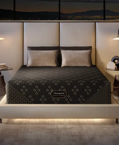 Beautyrest Hybrid Series Four Xcs 14.75" Firm Smooth Top Mattress, Split Head King In Black