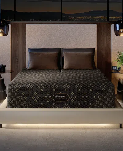Beautyrest Hybrid Series Four Xcs 15" Medium Smooth Top Mattress, Split Head Queen In Black