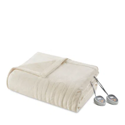 Beautyrest Plush Heated Blanket, King In Ivory