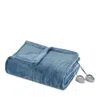 Beautyrest Plush Heated Blanket, Twin In Sapphire Blue