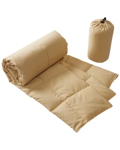 Beautyrest Power Packable Down Throw With Pouch In Yellow
