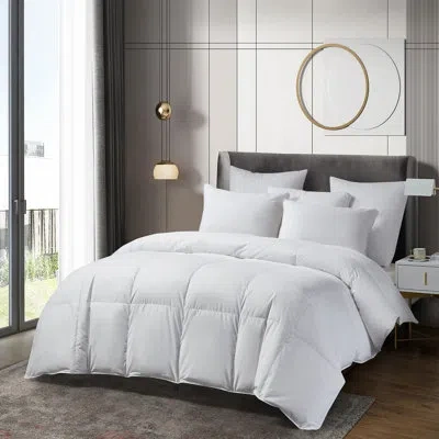 Beautyrest Sateen Cotton European Down Comforter - All Seasons In White
