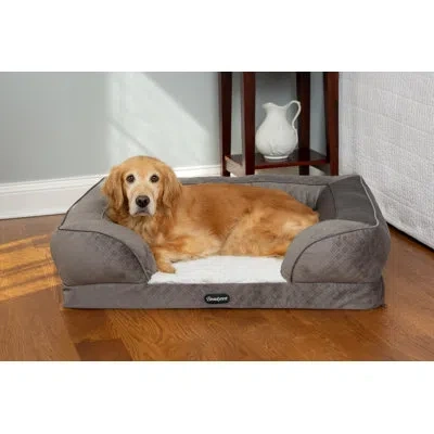 Beautyrest Supreme Comfort Couch Pet Bed Bolster In Gray