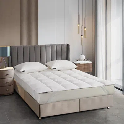 Beautyrest Tencel/cotton Blend Breathable White Down Mattress Topper