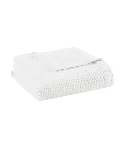 Beautyrest Waffle Weave Cotton Blanket, King In White