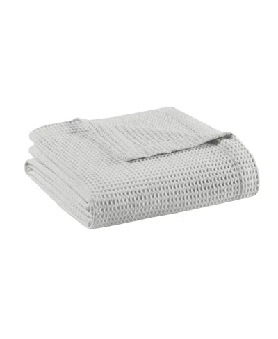 Beautyrest Waffle Weave Cotton Blanket, Twin In Gray