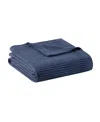 Beautyrest Waffle Weave Cotton Blanket, Full/queen In Indigo