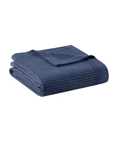 Beautyrest Waffle Weave Cotton Blanket, Full/queen In Indigo