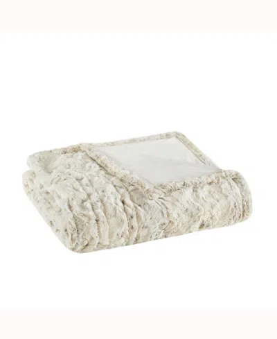Beautyrest Zuri Electric Faux-fur Throw, 50" X 70" In Snow Leopard