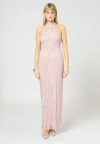 Beauut Embellished Sequin Beaded Maxi Dress In Pink