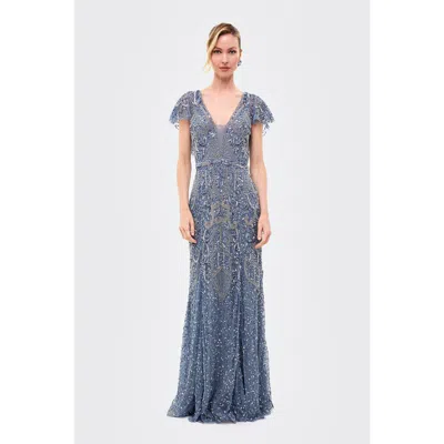 Beauut Embellished Sequin Maxi Gown In Gray