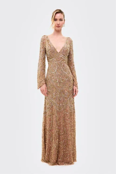 Beauut Embellished Sequin V-neck Maxi Dress In Multi