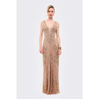 Beauut Embellished Sequins Abstract Dress In Multi
