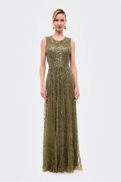 Beauut Embellished Sequins Back Satin Bow In Neutral