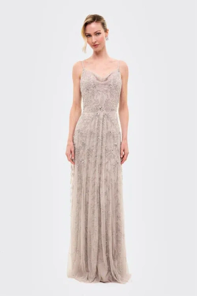 Beauut Embellished Sequins Cowl Maxi Dress In Multi