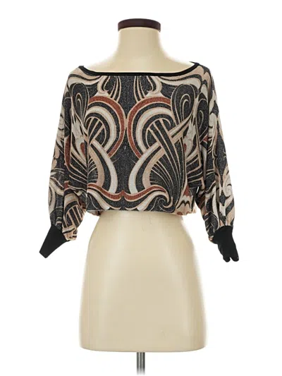 Pre-owned Bebe 3/4 Sleeve Blouse In Black