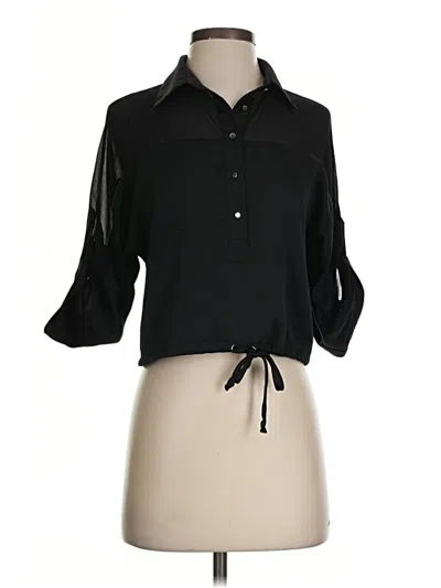 Pre-owned Bebe 3/4 Sleeve Blouse In Black