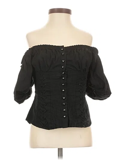 Pre-owned Bebe 3/4 Sleeve Blouse In Black