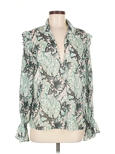 Pre-owned Bebe 3/4 Sleeve Blouse In Green