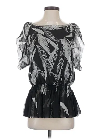 Pre-owned Bebe 3/4 Sleeve Blouse In Silver