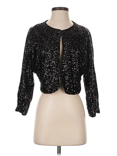 Pre-owned Bebe 3/4 Sleeve Top Black Keyhole Neckline Tops