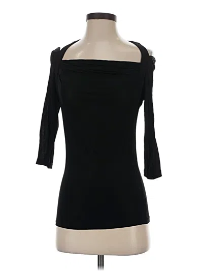Pre-owned Bebe 3/4 Sleeve T-shirt In Black