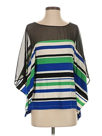 Pre-owned Bebe 3/4 Sleeve T-shirt In Green