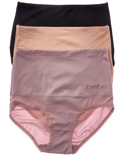 Bebe 3pk Microfiber Shaping Brief In Multi