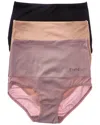 Bebe 3pk Microfiber Shaping Brief In Multi