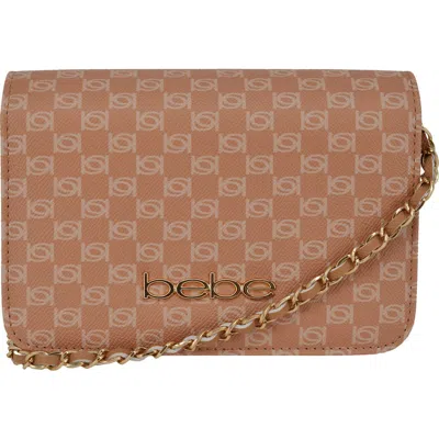 Bebe Adela Monogram Crossbody Bag In Brown