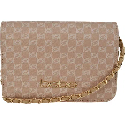 Bebe Adela Monogram Crossbody Bag In Sand